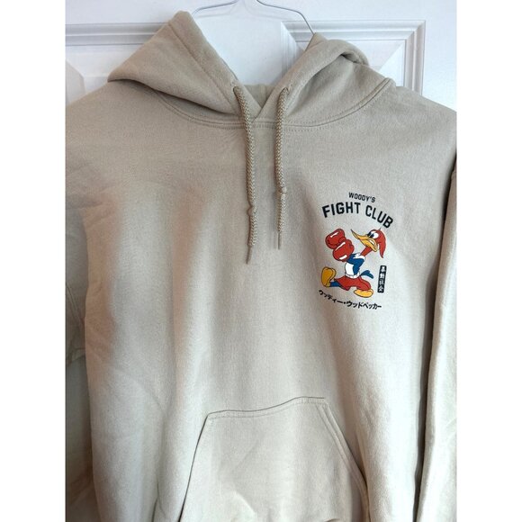 Riot Society Men's Teen Medium Beige Woody Hoodie Sweatshirt Woody's Fight Club - Picture 8 of 14